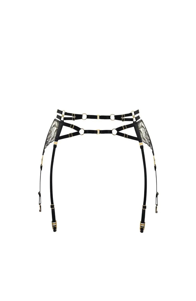 Sheer Lingerie Bordelle Underwear Pearl Suspender