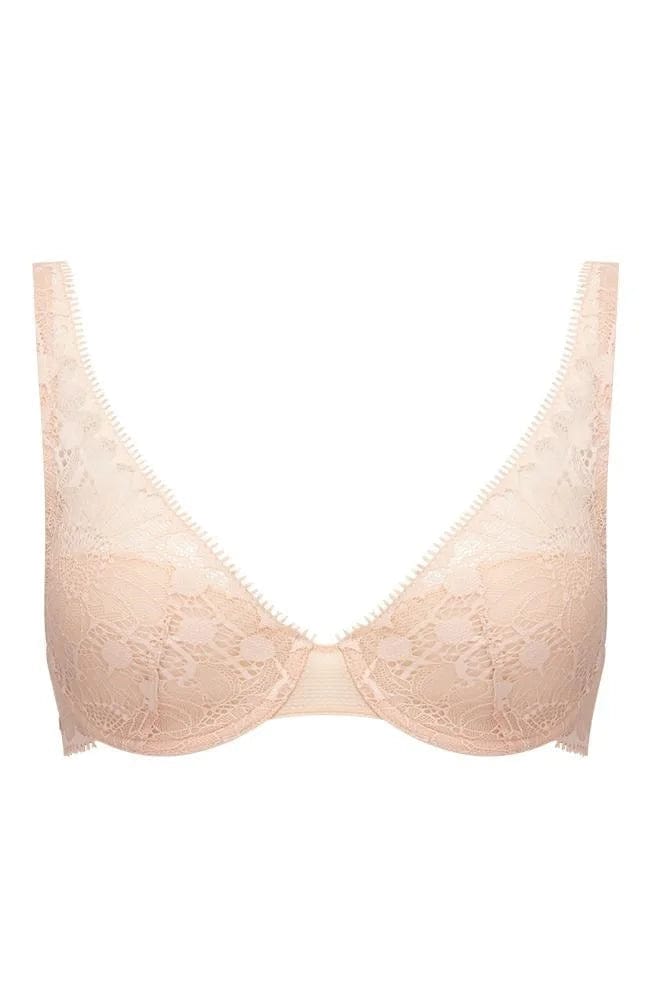 Sheer Lingerie Chantelle Bras Golden Beige / 32A Day to Night Plunge Spacer Bra