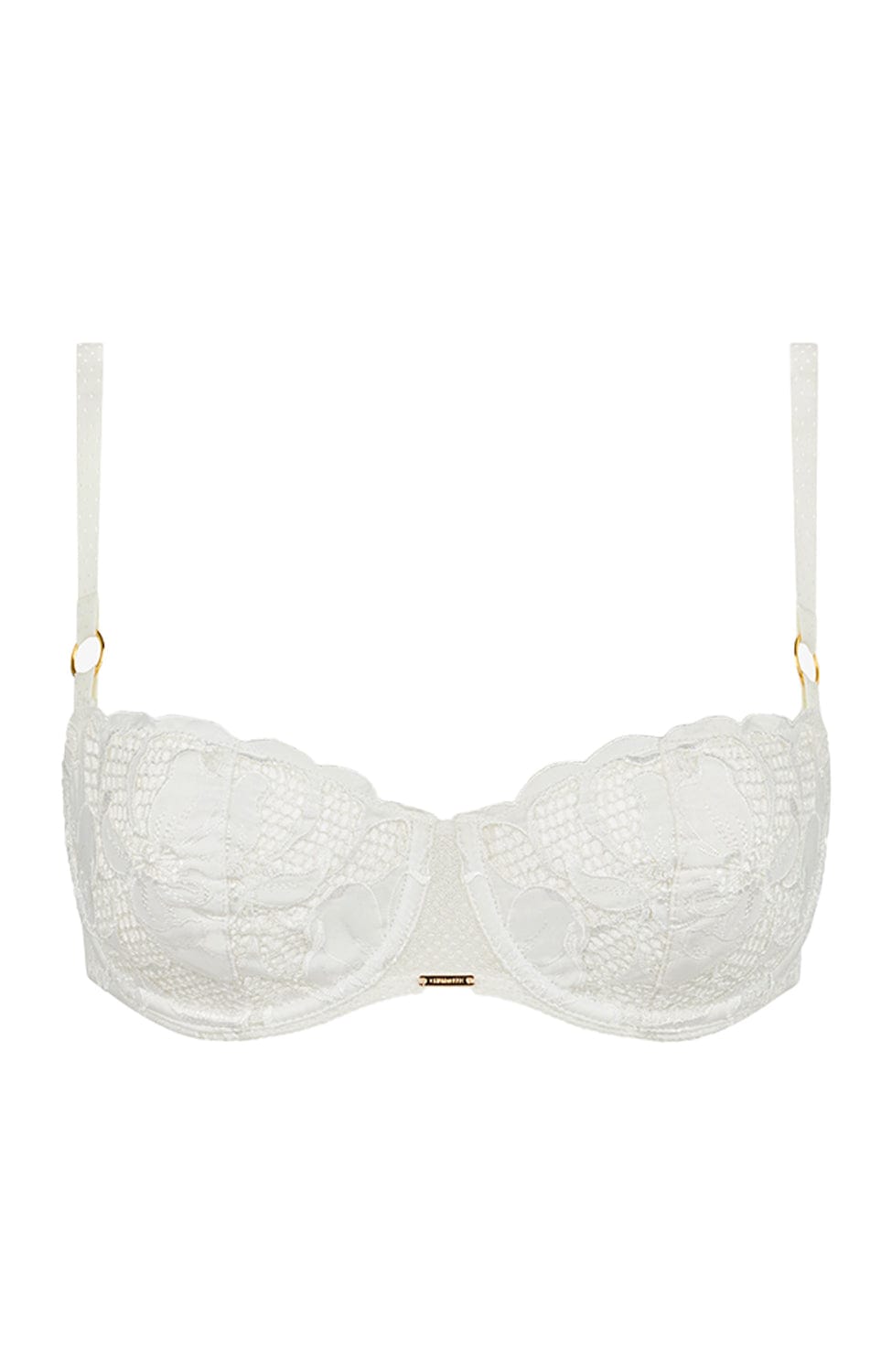 Sheer Lingerie Chantelle Bras Satin Milk / 32A Fleurs Signature Half-cup Underwire Bra