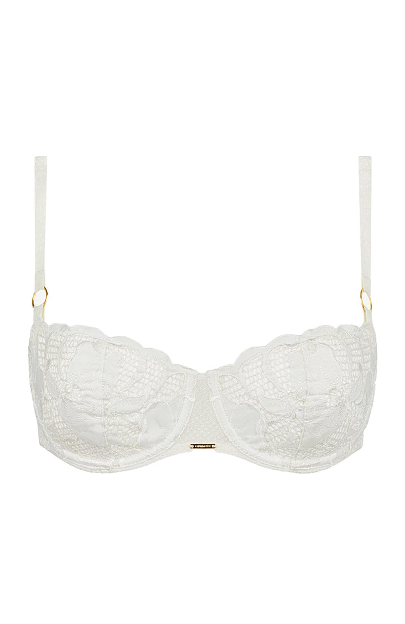 Fleurs Signature Half-cup Underwire Bra-Bras-Chantelle-SHEER, SHEER, Luxury lingerie brand, Luxury lingerie Hong Kong, Designer lingerie HK, Designer lingerie online, International luxury lingerie, Luxury lingerie gift ideas, buy lingerie online, Designer lingerie global delivery, Luxury lingerie shipping to Australia, Luxury lingerie shipping to Singapore
