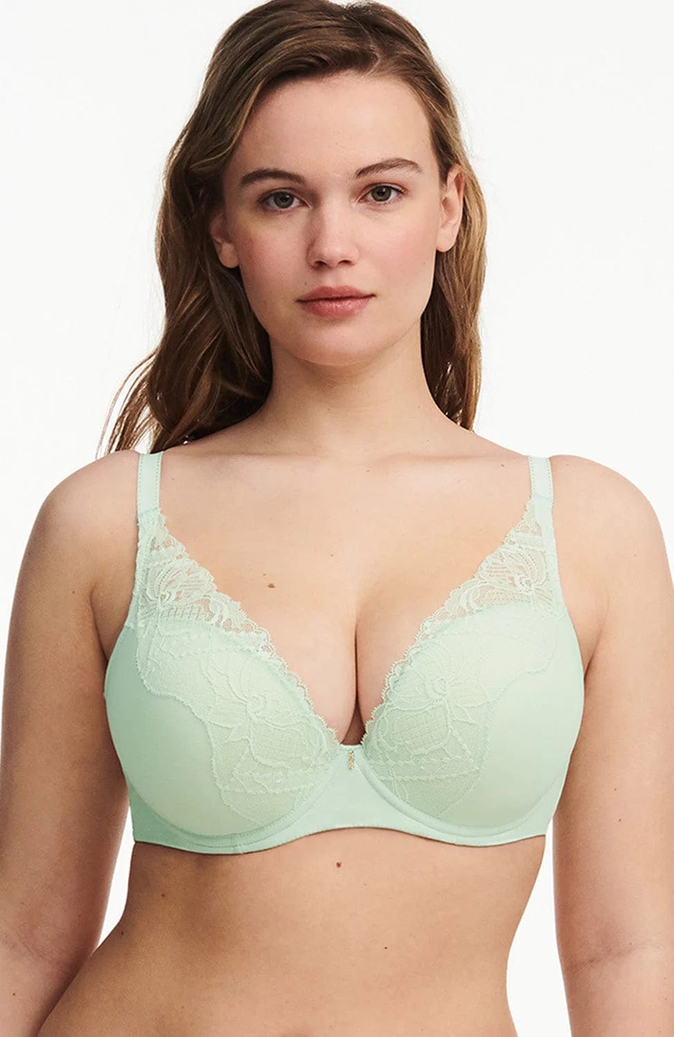 Sheer Lingerie Chantelle Bras Orangerie Dream Plunge T-Shirt Bra