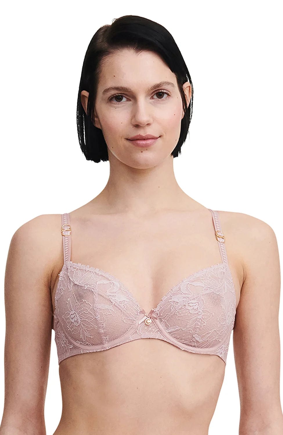 Sheer Lingerie Chantelle Bras Orchids Covering Underwired Bra
