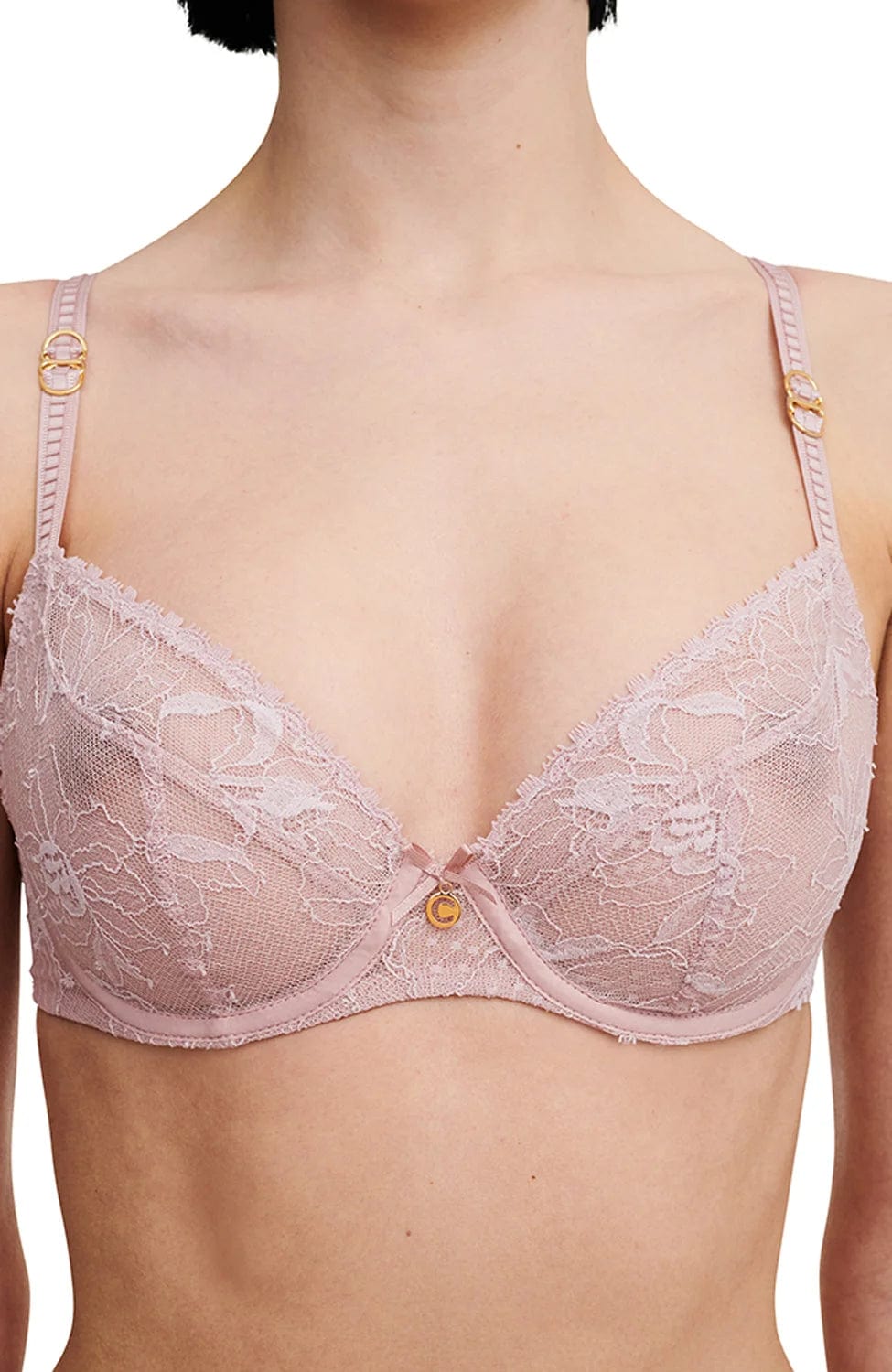 Sheer Lingerie Chantelle Bras Orchids Covering Underwired Bra