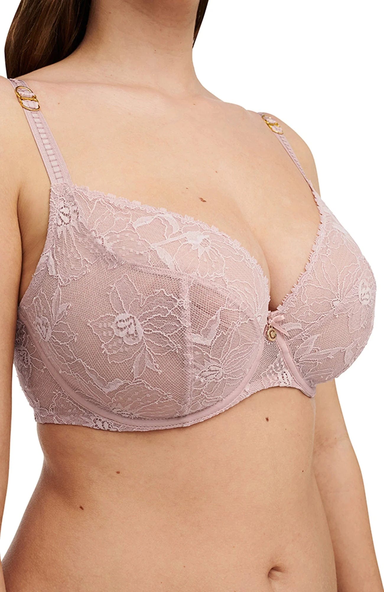 Sheer Lingerie Chantelle Bras Orchids Covering Underwired Bra
