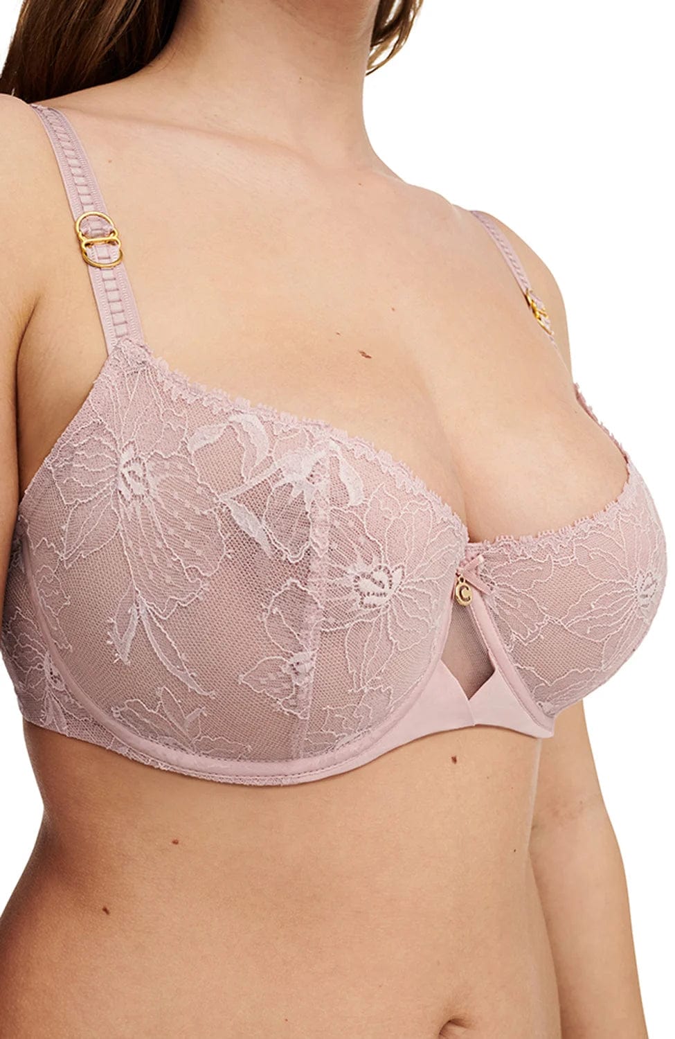Sheer Lingerie Chantelle Bras Orchids Half-Cup Balcony Bra