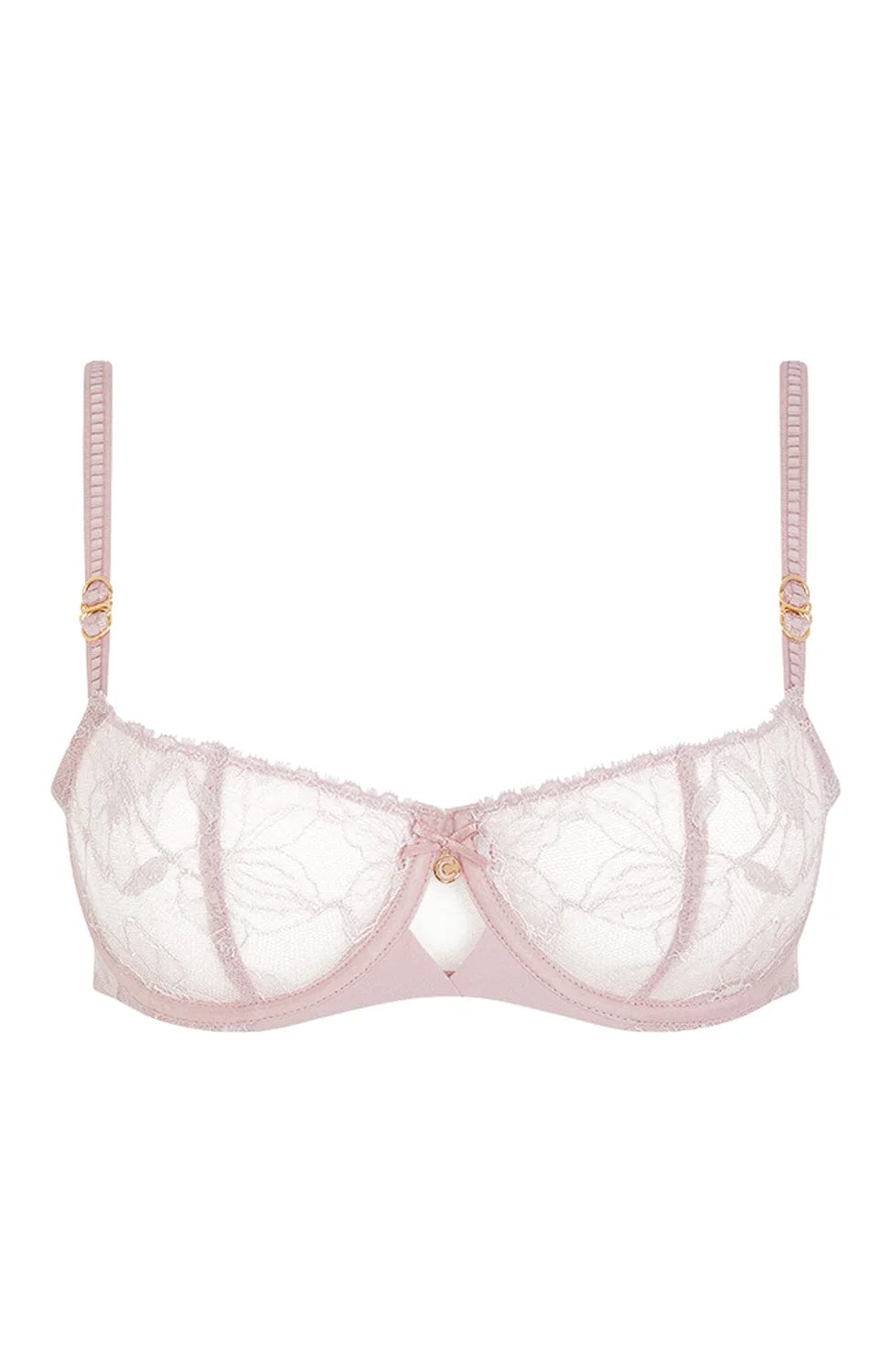 Sheer Lingerie Chantelle Bras English Rose / 32F/DDD/E Orchids Half-Cup Balcony Bra