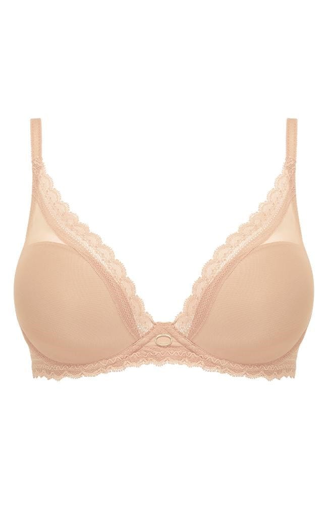 Sheer Lingerie Chantelle Bras Nude / 9001 / 30E/DD Parisian Allure Plunge T-Shirt Bra