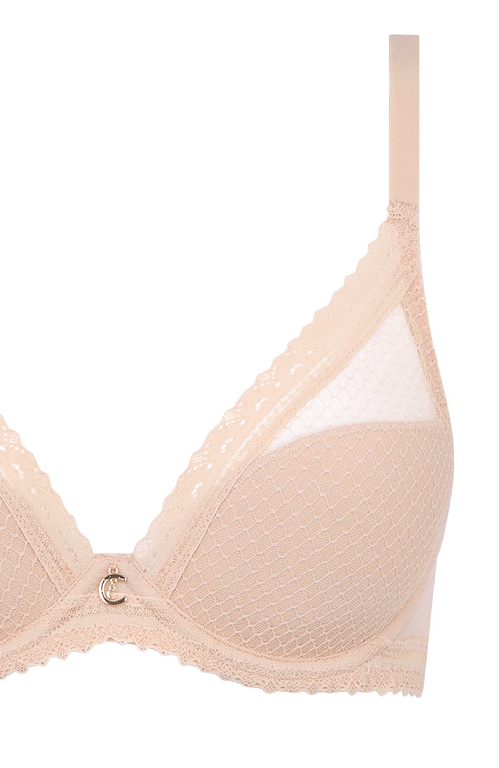 Sheer Lingerie Chantelle Bras Romance Plunge T-Shirt Bra