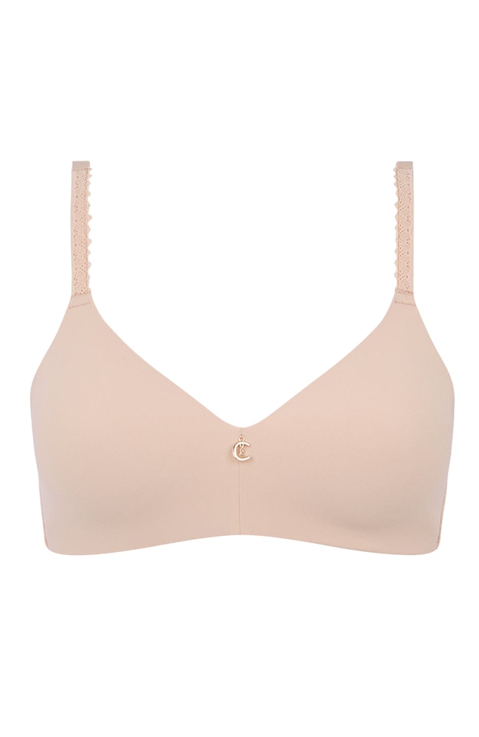 Sheer Lingerie Chantelle Bras Golden Beige / 32A Romance Wireless Support T-Shirt Bra