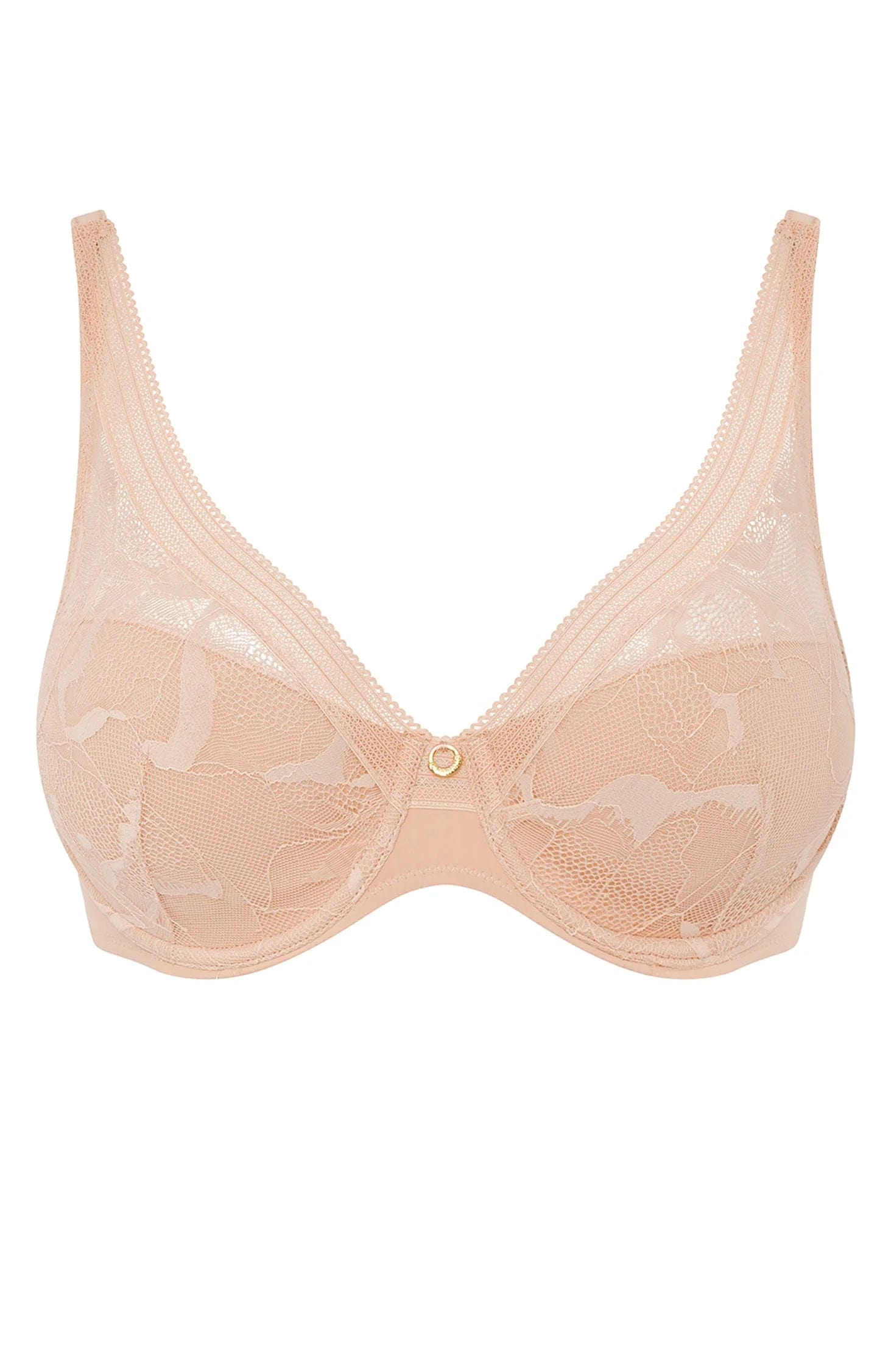 Sheer Lingerie Chantelle Bras Golden Beige / 9001 / 32A True Lace Plunge Spacer Bra