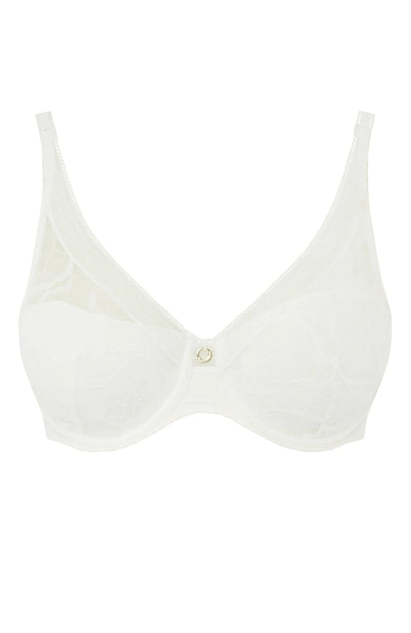 True Lace Plunge Spacer Bra-Bras-Chantelle-SHEER, SHEER, Luxury lingerie brand, Luxury lingerie Hong Kong, Designer lingerie HK, Designer lingerie online, International luxury lingerie, Luxury lingerie gift ideas, buy lingerie online, Designer lingerie global delivery, Luxury lingerie shipping to Australia, Luxury lingerie shipping to Singapore