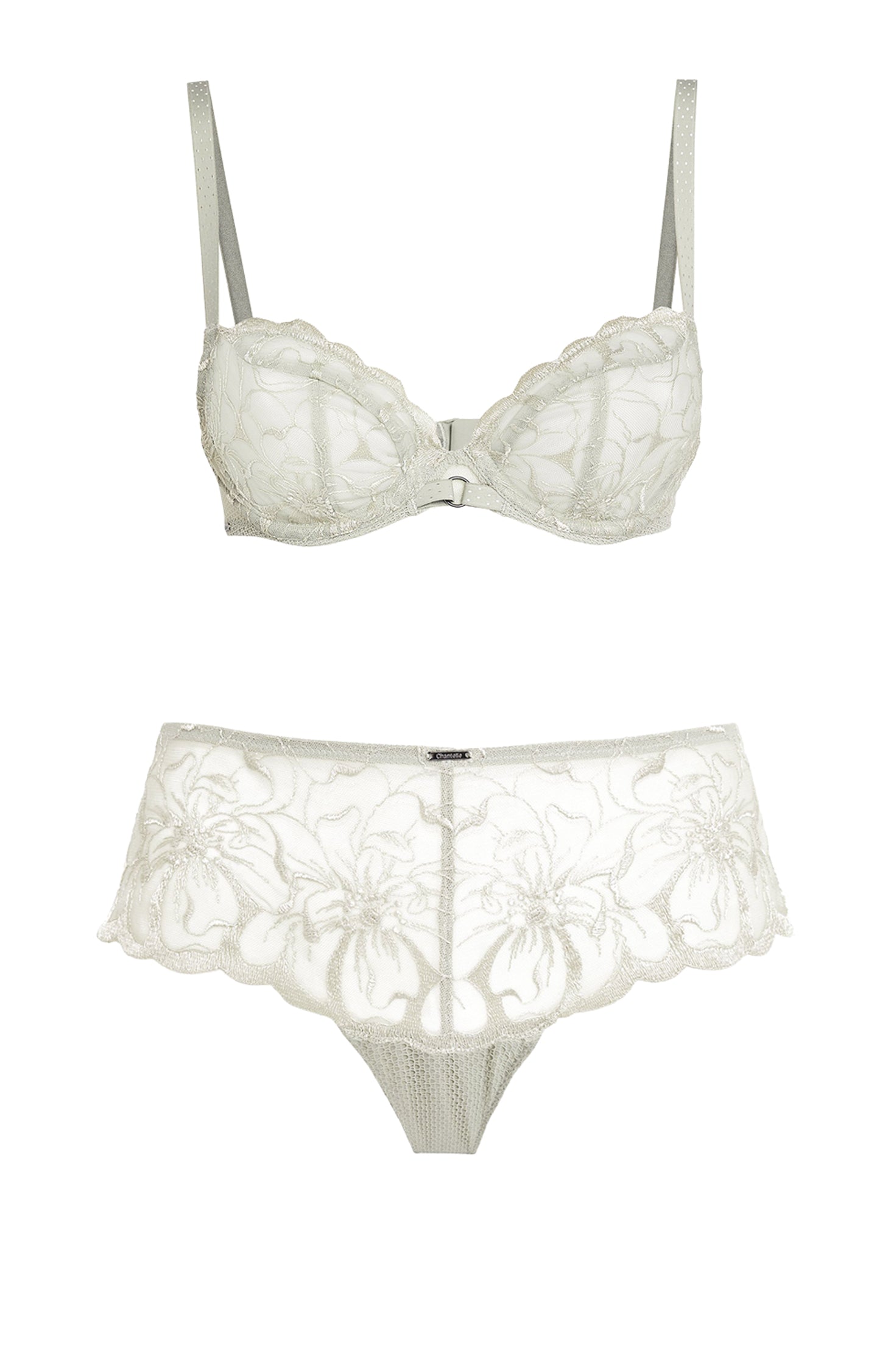 %shop_name_% Chantelle_Fleurs Covering Underwire Bra and Shorty Set _ Lingerie Sets_