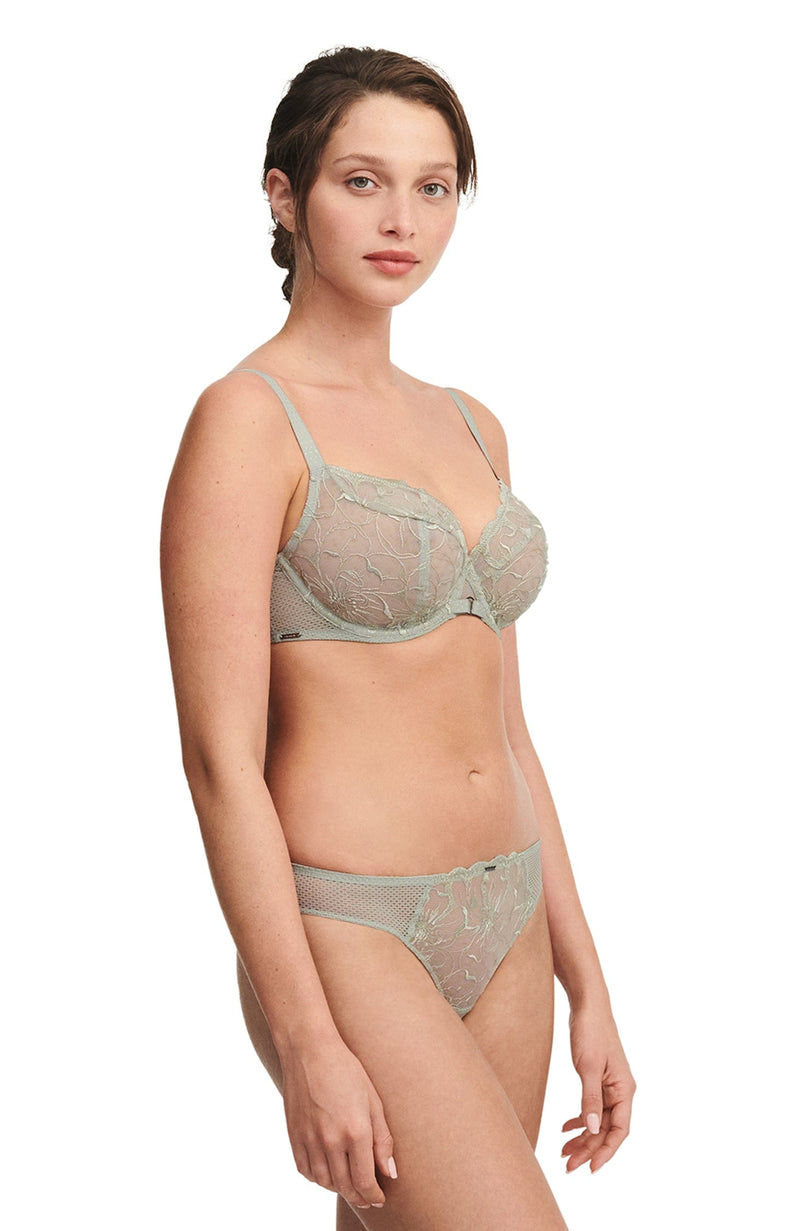 Fleurs Covering Underwire Bra and Tanga Set-Lingerie Sets-Chantelle-SHEER, SHEER, Luxury lingerie brand, Luxury lingerie Hong Kong, Designer lingerie HK, Designer lingerie online, International luxury lingerie, Luxury lingerie gift ideas, buy lingerie online, Designer lingerie global delivery, Luxury lingerie shipping to Australia, Luxury lingerie shipping to Singapore