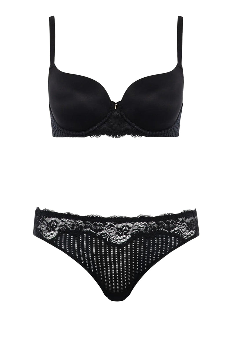 Marilyn Covering T-Shirt Bra and Brief Set-Lingerie Sets-Chantelle-SHEER, SHEER, Luxury lingerie brand, Luxury lingerie Hong Kong, Designer lingerie HK, Designer lingerie online, International luxury lingerie, Luxury lingerie gift ideas, buy lingerie online, Designer lingerie global delivery, Luxury lingerie shipping to Australia, Luxury lingerie shipping to Singapore