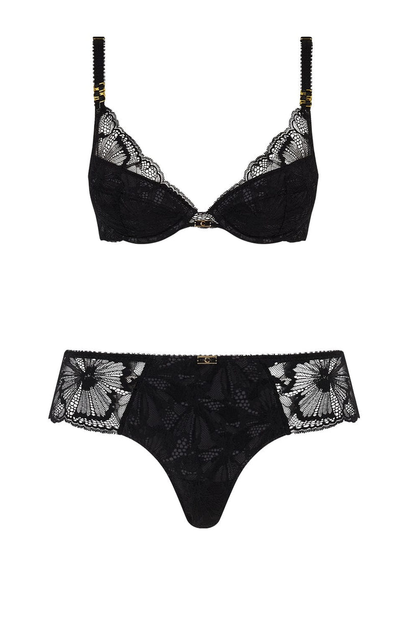 Muse Push Up Bra and Shorty Set-Lingerie Sets-Chantelle-SHEER, SHEER, Luxury lingerie brand, Luxury lingerie Hong Kong, Designer lingerie HK, Designer lingerie online, International luxury lingerie, Luxury lingerie gift ideas, buy lingerie online, Designer lingerie global delivery, Luxury lingerie shipping to Australia, Luxury lingerie shipping to Singapore