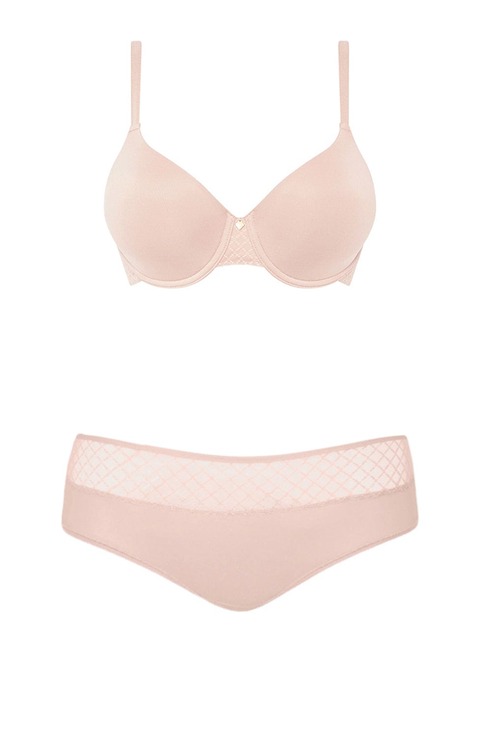 Sheer Lingerie Chantelle Lingerie Sets Norah Chic Covering T-Shirt Bra and Shorty Set