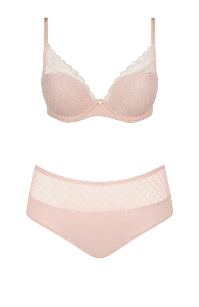 Norah Chic T-shirt Bra and Shorty Set-Lingerie Sets-Chantelle-SHEER, SHEER, Luxury lingerie brand, Luxury lingerie Hong Kong, Designer lingerie HK, Designer lingerie online, International luxury lingerie, Luxury lingerie gift ideas, buy lingerie online, Designer lingerie global delivery, Luxury lingerie shipping to Australia, Luxury lingerie shipping to Singapore