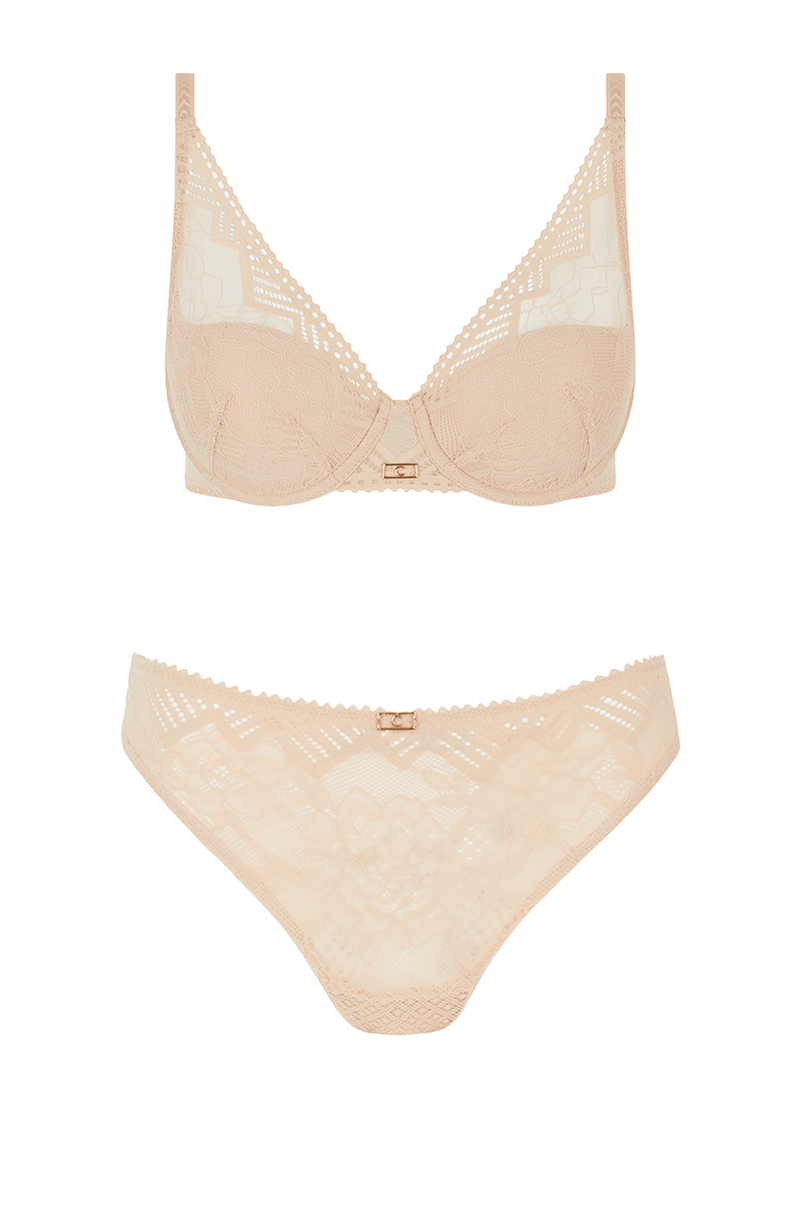 Origins Spacer T-Shirt Bra and Tanga Set-Lingerie Sets-Chantelle-SHEER, SHEER, Luxury lingerie brand, Luxury lingerie Hong Kong, Designer lingerie HK, Designer lingerie online, International luxury lingerie, Luxury lingerie gift ideas, buy lingerie online, Designer lingerie global delivery, Luxury lingerie shipping to Australia, Luxury lingerie shipping to Singapore