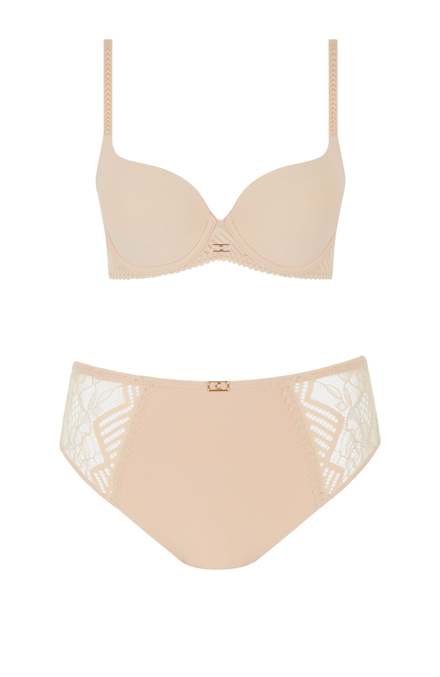 %shop_name_% Chantelle_Origins Sweetheart T-Shirt Bra and Brief Set _ Lingerie Sets_