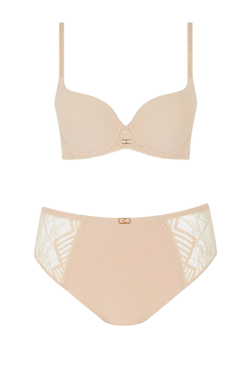 Origins Sweetheart T-Shirt Bra and Brief Set-Lingerie Sets-Chantelle-SHEER, SHEER, Luxury lingerie brand, Luxury lingerie Hong Kong, Designer lingerie HK, Designer lingerie online, International luxury lingerie, Luxury lingerie gift ideas, buy lingerie online, Designer lingerie global delivery, Luxury lingerie shipping to Australia, Luxury lingerie shipping to Singapore