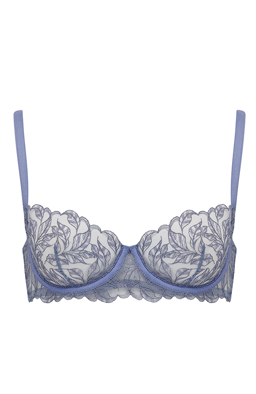 Sheer Lingerie Coco de Mer Bras Powder Blue / 32D Elandra Balcony Bra