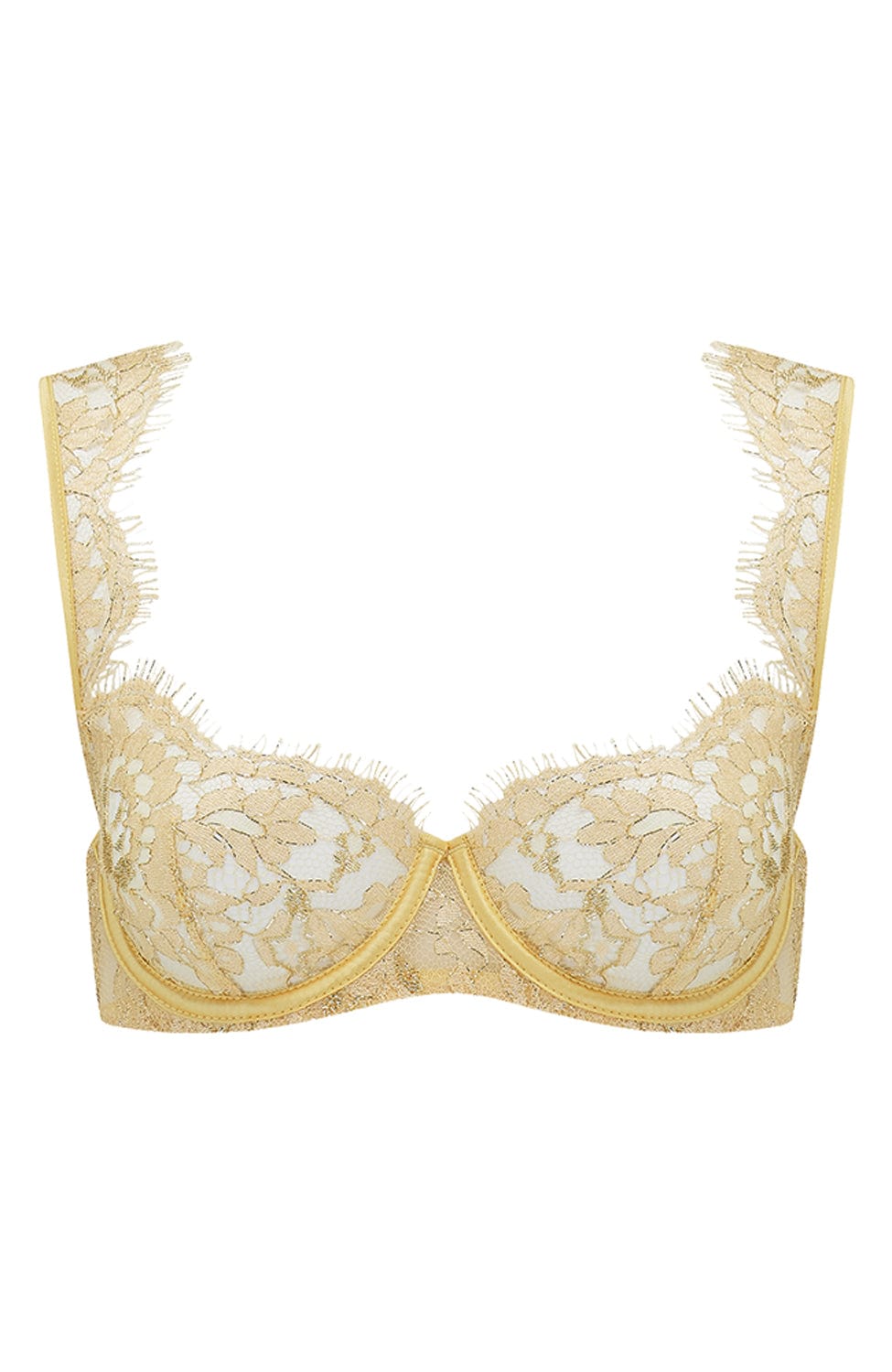 Sheer Lingerie Coco de Mer Bras Gold / 32D Fiorella Balcony Bra