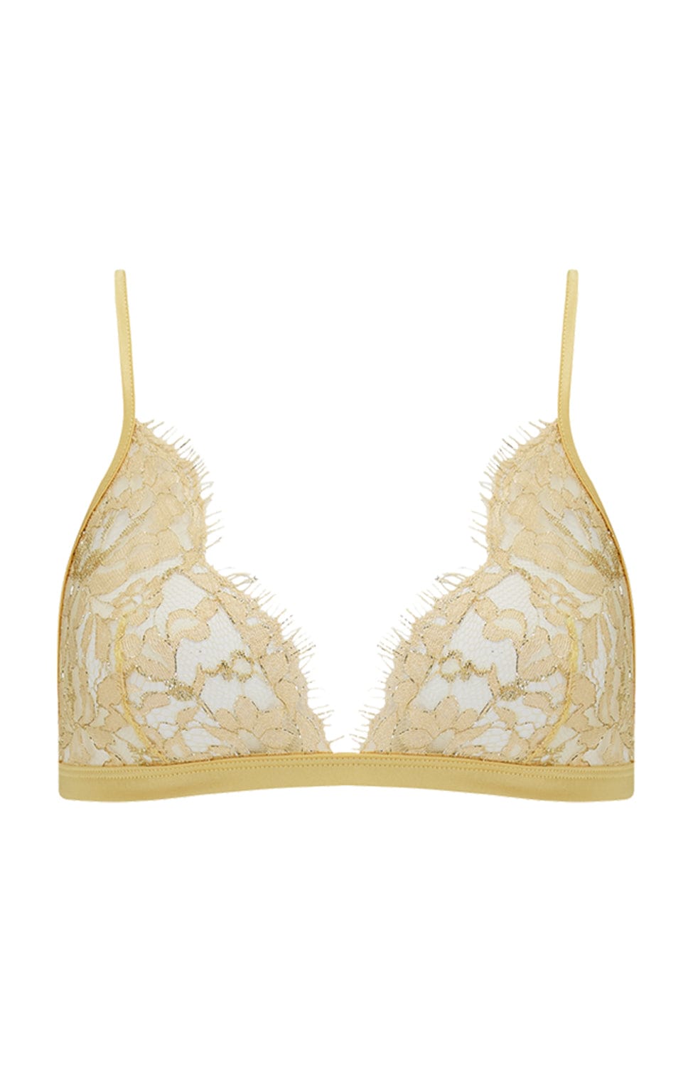 Sheer Lingerie Coco de Mer Bras Gold / 2402 / S Fiorella Triangle Bra