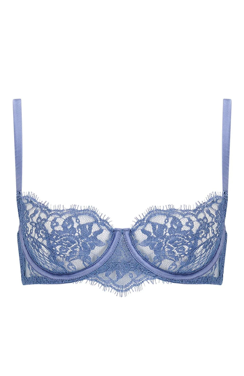 Sheer Lingerie Coco de Mer Bras Sky Blue / 32B Hera Balcony Bra