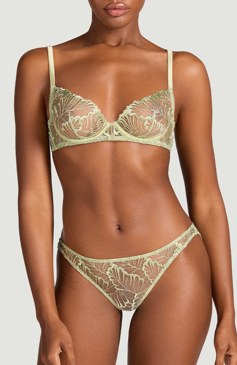 Sheer Lingerie Coco de Mer Bras Laurel Plunge Bra