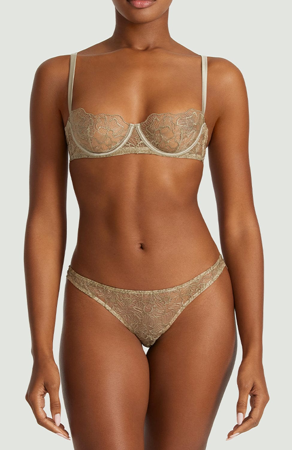 Sheer Lingerie Coco de Mer Bras Lila Balcony Bra