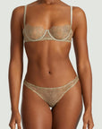 Sheer Lingerie Coco de Mer Bras Lila Balcony Bra