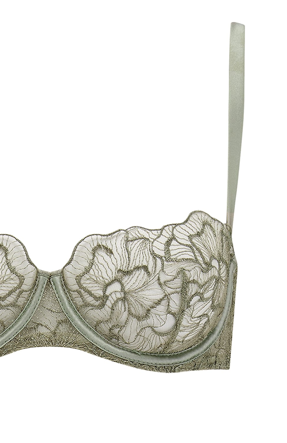 Sheer Lingerie Coco de Mer Bras Lila Balcony Bra