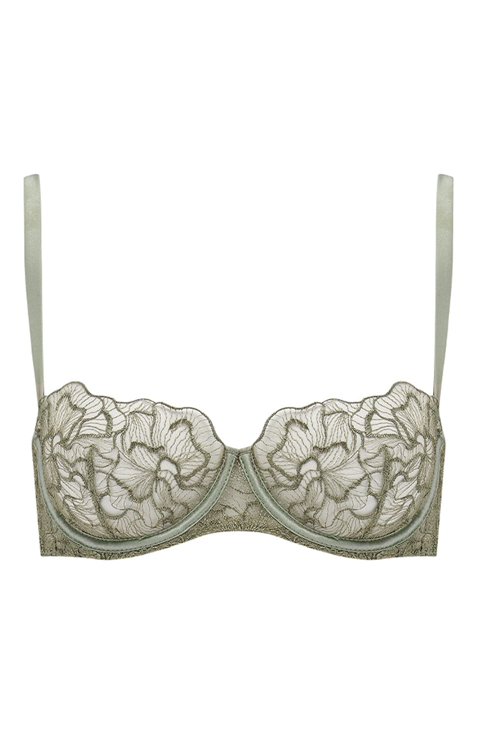 Sheer Lingerie Coco de Mer Bras Sage / 32B Lila Balcony Bra
