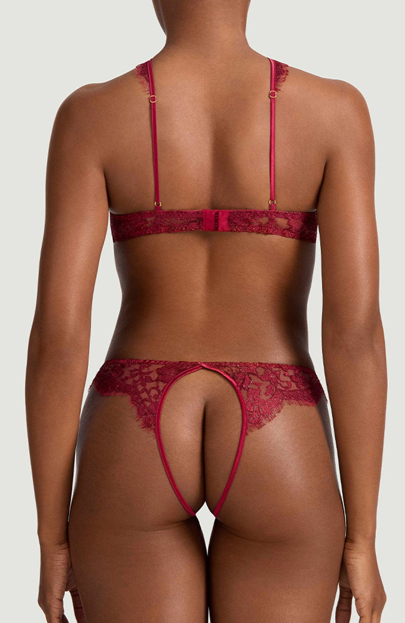 Naraya Quarter Cup Bra and Open Knicker Set-Lingerie Sets-Coco De Mer-SHEER, SHEER, Luxury lingerie brand, Luxury lingerie Hong Kong, Designer lingerie HK, Designer lingerie online, International luxury lingerie, Luxury lingerie gift ideas, buy lingerie online, Designer lingerie global delivery, Luxury lingerie shipping to Australia, Luxury lingerie shipping to Singapore