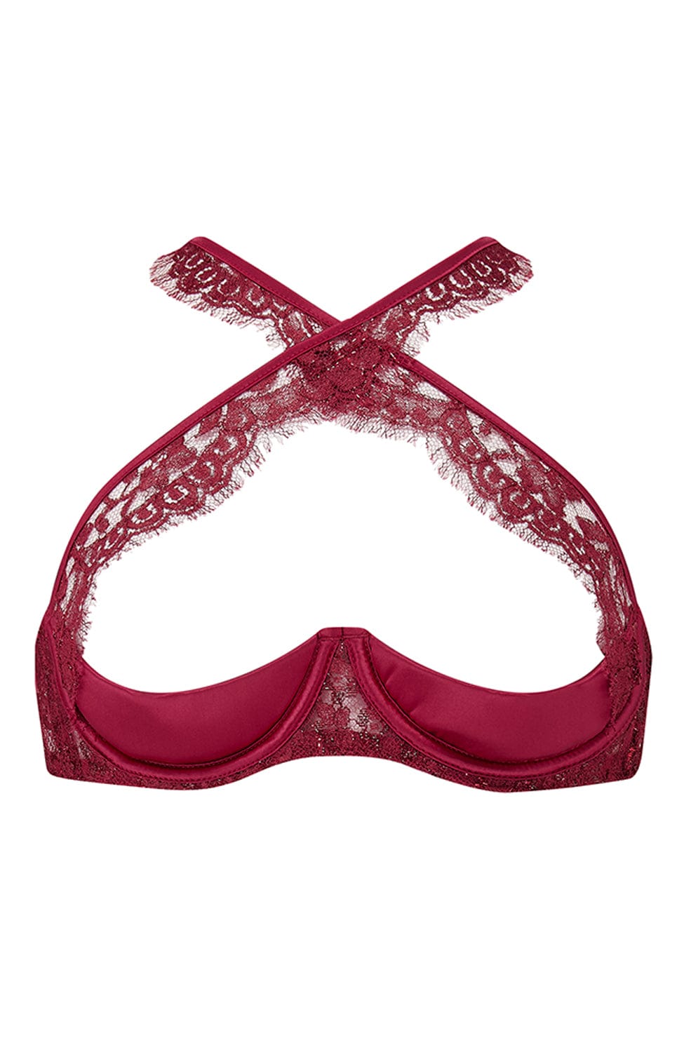 Sheer Lingerie Coco de Mer Bras Bordeaux / 2502 / S Naraya Quarter Cup Bra