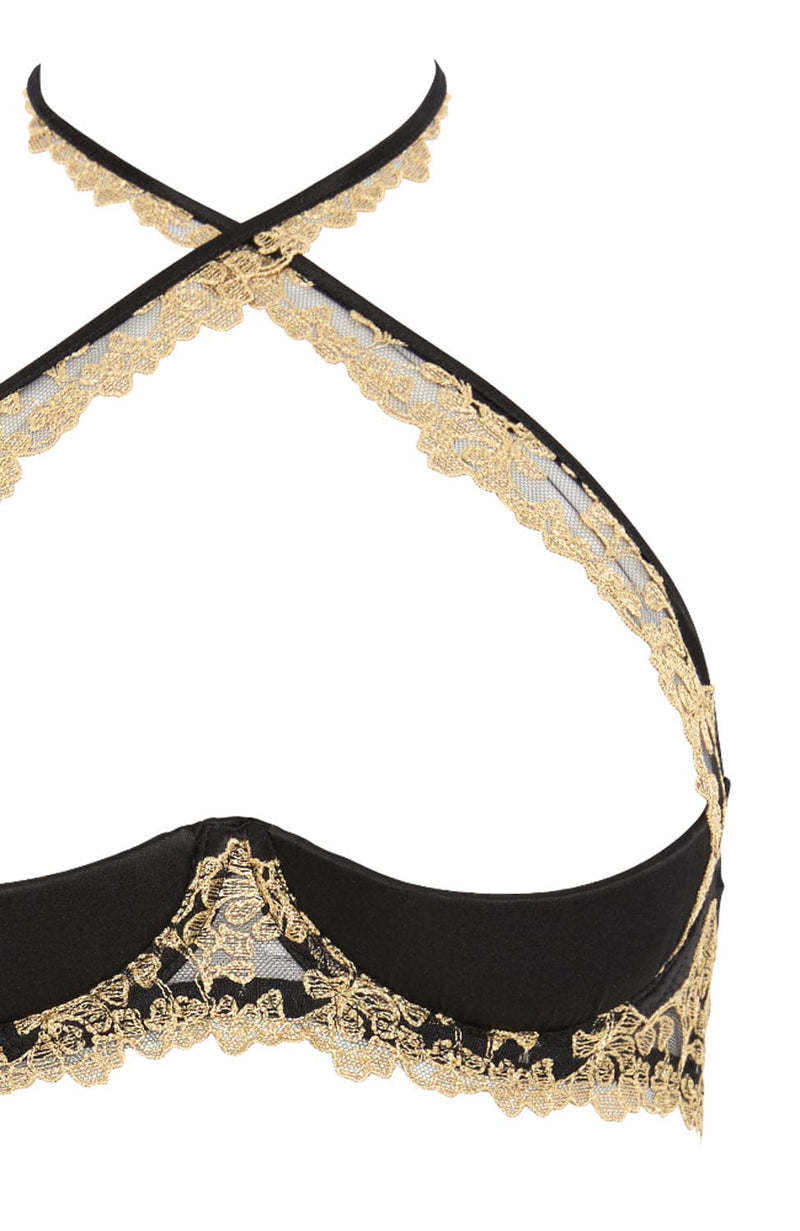 Reina Quarter Cup Bra and Open Brief Set-Lingerie Sets-Coco De Mer-SHEER, SHEER, Luxury lingerie brand, Luxury lingerie Hong Kong, Designer lingerie HK, Designer lingerie online, International luxury lingerie, Luxury lingerie gift ideas, buy lingerie online, Designer lingerie global delivery, Luxury lingerie shipping to Australia, Luxury lingerie shipping to Singapore