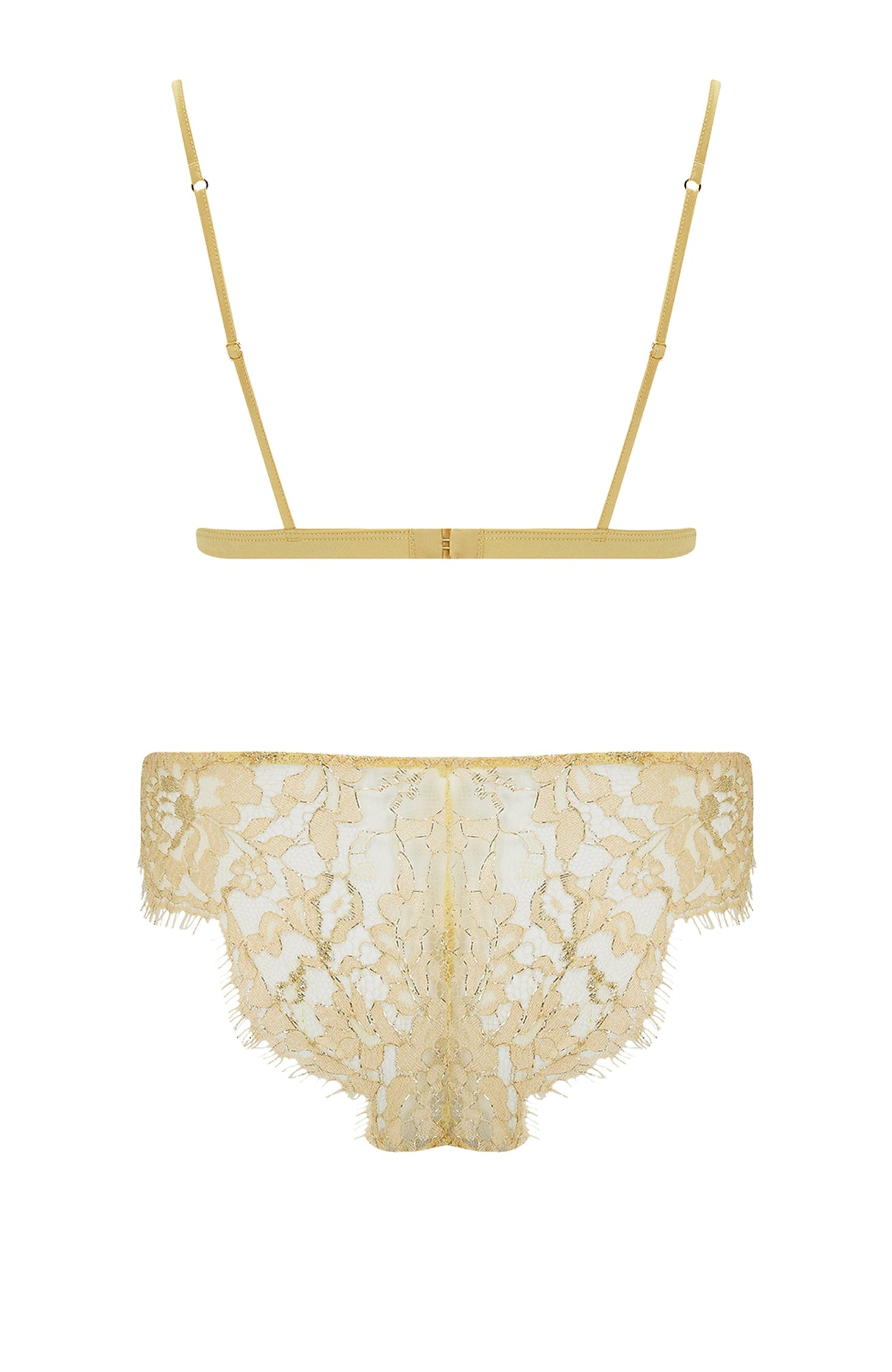 Sheer Lingerie Coco De Mer Lingerie Sets Fiorella Triangle Bra and Brazilian Knicker Set