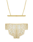 Sheer Lingerie Coco De Mer Lingerie Sets Fiorella Triangle Bra and Brazilian Knicker Set