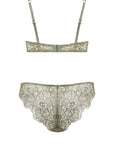 Sheer Lingerie Coco De Mer Lingerie Sets Lila Balcony Bra and Brazilian Knicker Set