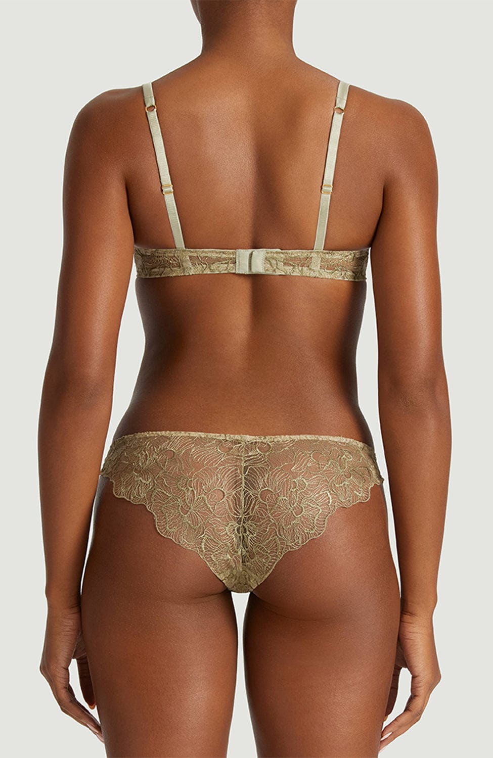Sheer Lingerie Coco De Mer Lingerie Sets Lila Balcony Bra and Brazilian Knicker Set