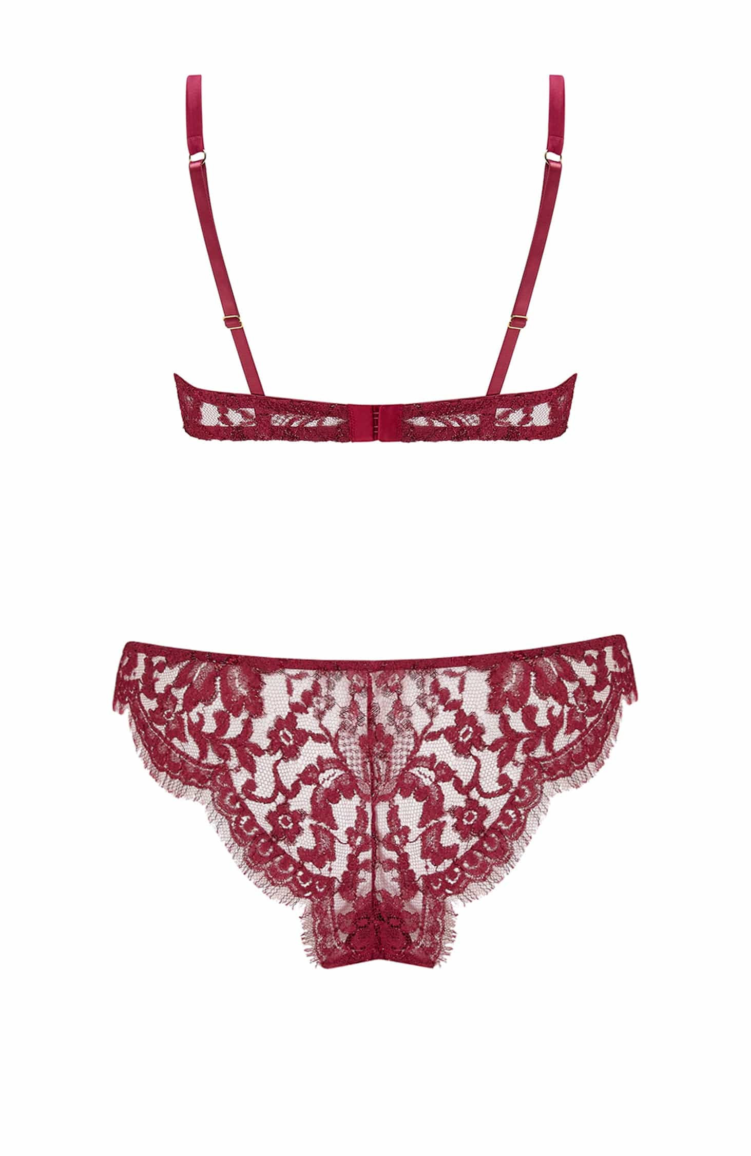 Sheer Lingerie Coco De Mer Lingerie Sets Naraya Balcony Bra and Brazilian Knicker Set