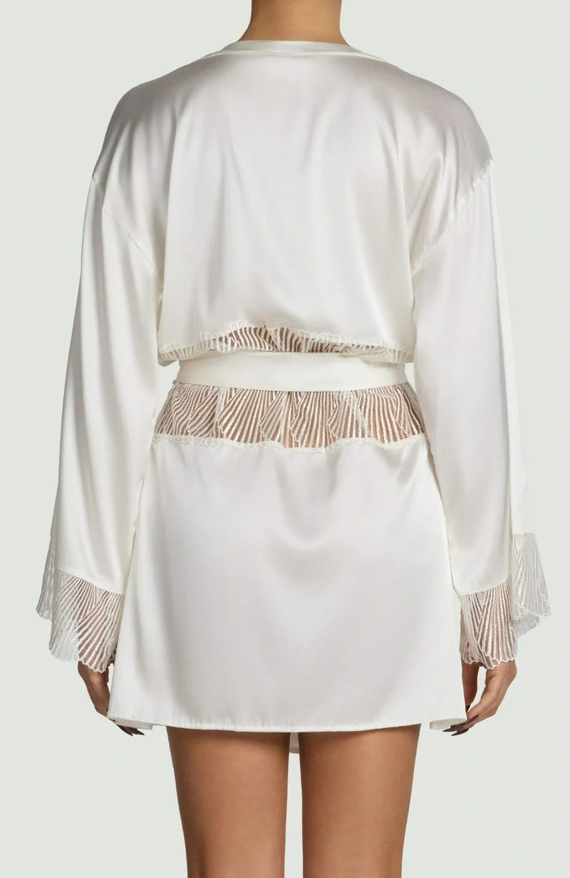 Sheer Lingerie Coco De Mer Loungewear Ivory / O/S Athena Robe