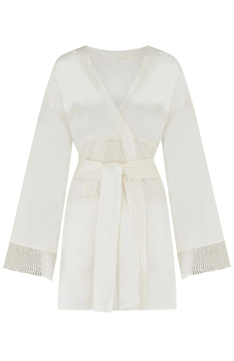Sheer Lingerie Coco De Mer Loungewear Ivory / O/S Athena Robe