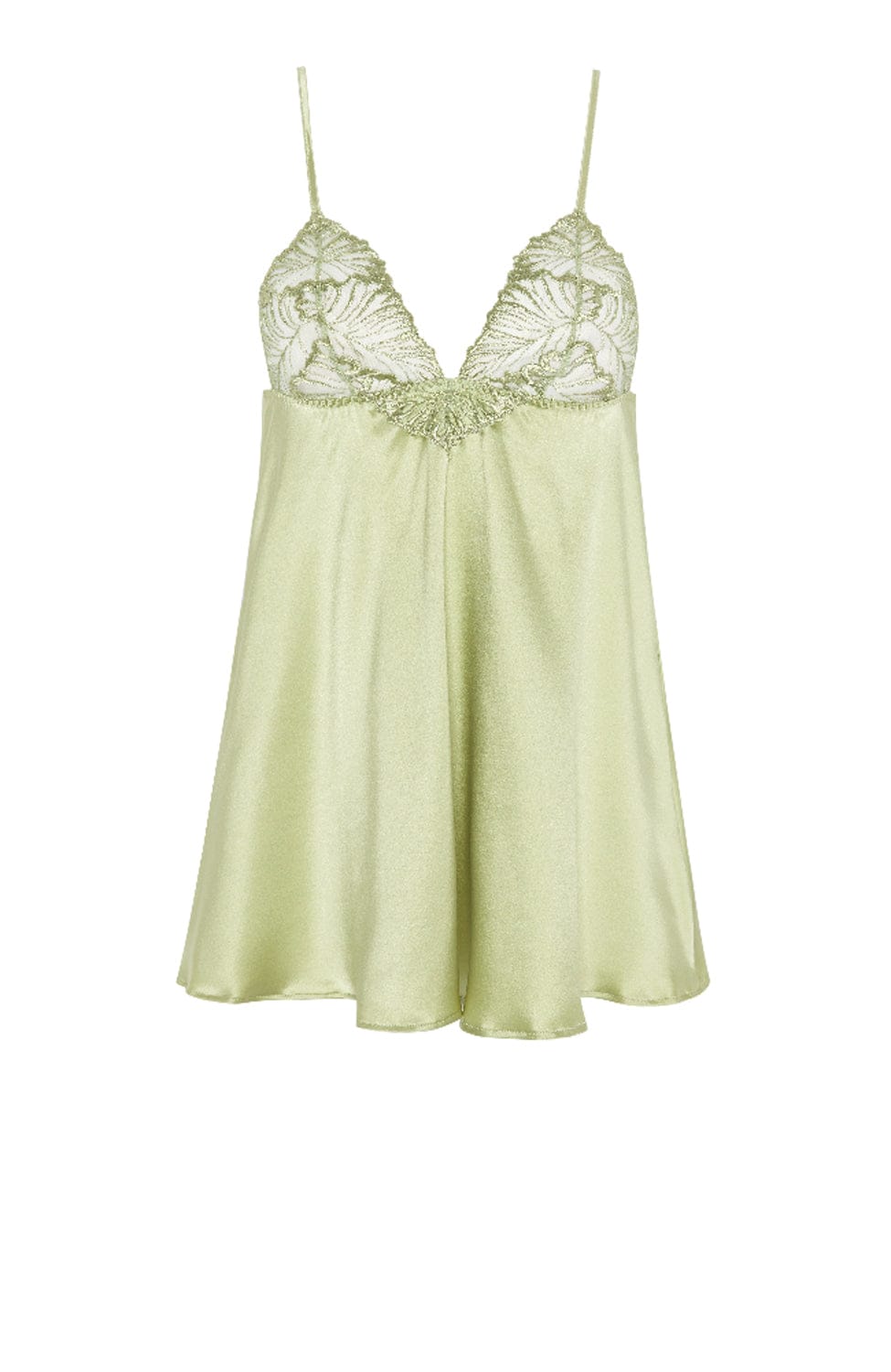 Sheer Lingerie Coco de Mer Loungewear Laurel Silk Babydoll