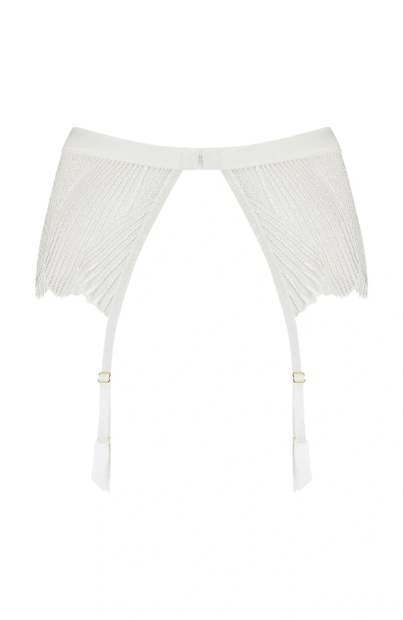 Sheer Lingerie Coco De Mer Underwear Athena High Waist Open Suspender Knicker