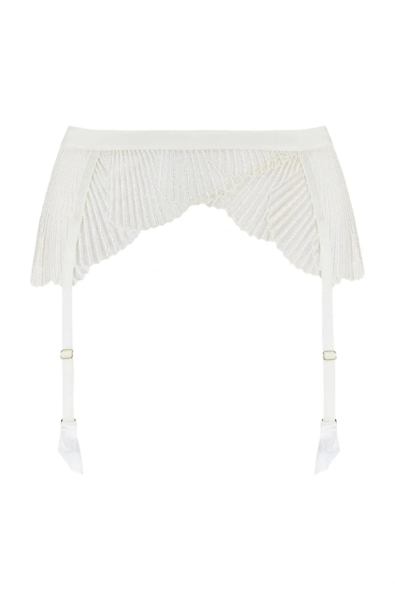 Sheer Lingerie Coco De Mer Underwear Athena High Waist Open Suspender Knicker