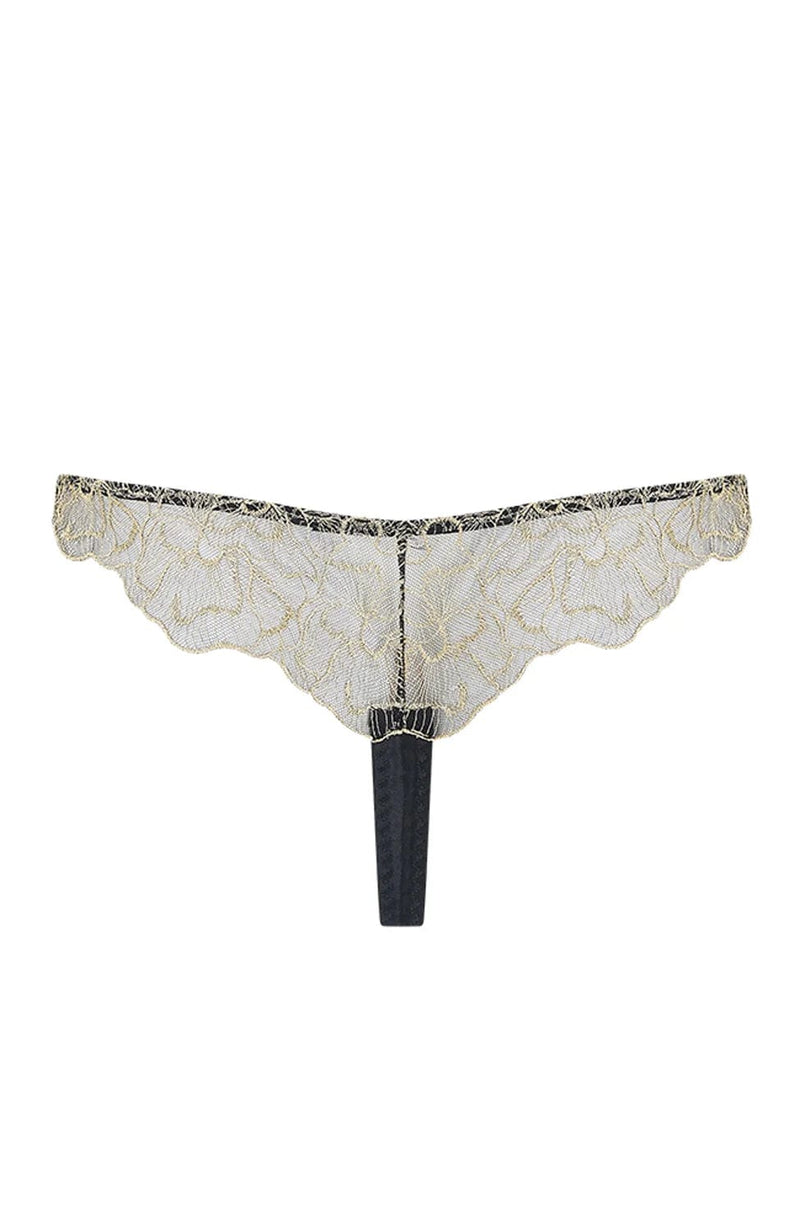 Damona Thong-Underwear-Coco de Mer-SHEER, SHEER, Luxury lingerie brand, Luxury lingerie Hong Kong, Designer lingerie HK, Designer lingerie online, International luxury lingerie, Luxury lingerie gift ideas, buy lingerie online, Designer lingerie global delivery, Luxury lingerie shipping to Australia, Luxury lingerie shipping to Singapore