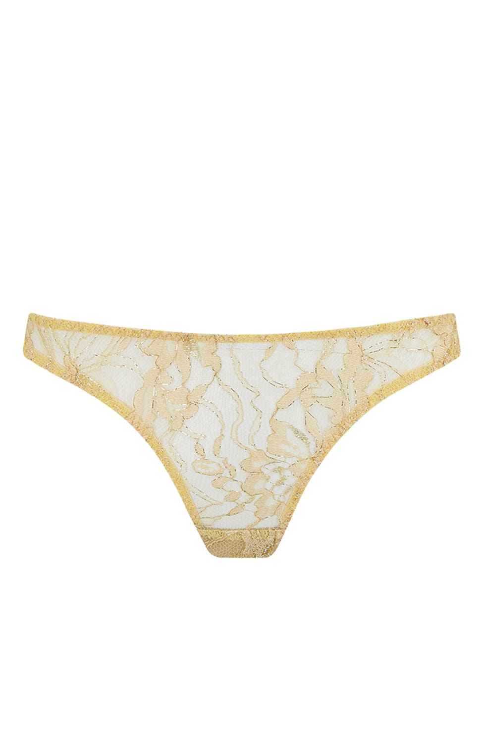 Sheer Lingerie Coco de Mer Underwear Gold / 2402 / XS Fiorella Brazilian Knicker