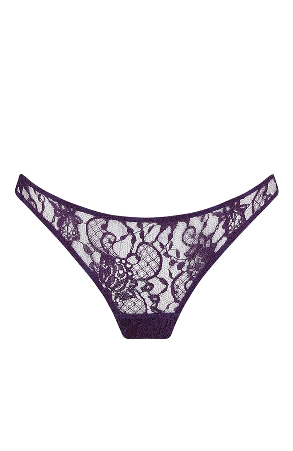 Sheer Lingerie Coco de Mer Underwear Violet / 2402 / XS Hera Skirted Thong