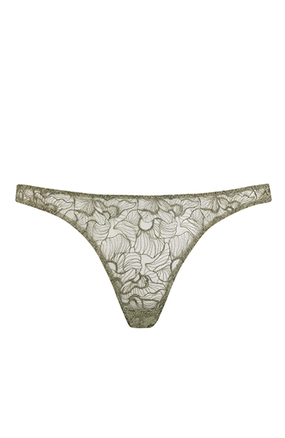 Sheer Lingerie Coco De Mer Underwear Sage / 2501 / XS Lila Brazilian Knicker